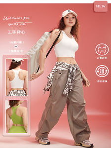 Womens Sports Bra High Intensity X-Back Tank Top Fitness Quick Dry Breathable Anti-Shock Yoga Sports Underwear with Pads