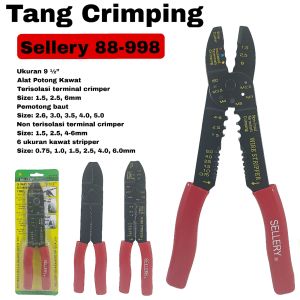 Tang Crimping Skun Sellery 88-998 Krimping Potong Kawat 5 Way Deluxe Crimping Tool