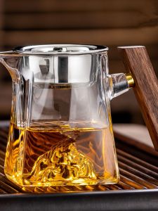 ชุดกรองชาญี่ปุ่นแบบหนาพร้อมก้นแก้ว ช้อนชา ตะกร้าชา ตะกร้าชา ฟิลเตอร์ชา ชุดเครื่องดื่มชา