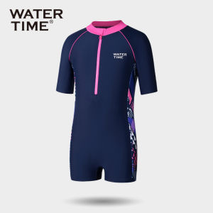 WaterTime Childrens One-Piece Swimsuit Girls Summer Sun Protection Swimming Costume New 2025 Female Child Swimwear