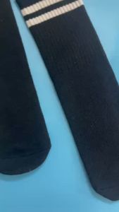 Tất thời trang 2 sọc cao cổ cho bé phong cách Hàn Quốc siêu xinh