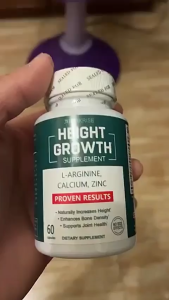 Height Enhancer Booster Vitamin Pills Calcium Promote bone development&increase heightincrease Body Growth 60 Capsules