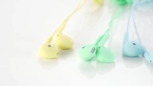 New U19 macaron warna fon inga berwayar kawalan alat dengar kabel 3.5mm dalam inga kalis air dengan mikrofon handfree HiFi bass zweicx