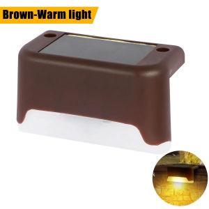 Warm White LED Solar Step Lamp Path Stair Outdoor Garden Lights Waterproof Balcony Light Decoration for Patio Stair Fence Light