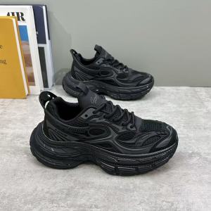 รองเท้ากีฬาลำลองสำหรับผู้ชาย Black Samurai Dad 2025 ฤดูใบไม้ร่วง รองเท้าวิ่งน้ำหนักเบา รองเท้ากีฬาแบบสวมระบายอากาศได้ดี รองเท้าผ้าตาข่าย