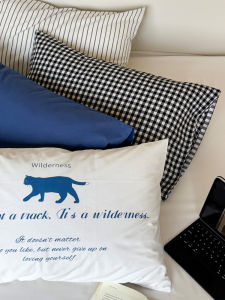 Pure Cotton Pillowcase Envelope Style Single Person Pillow Core Cover One Piece Simple Artistic Printed Bedding Accessories