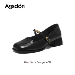 Agsdon | Giày Bệt Mũi Mary Jane Thoáng Mát Mùa Hè