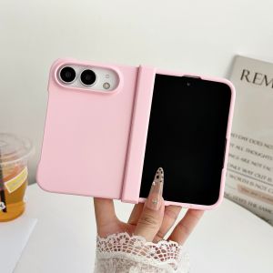 szhaiyu | For iPhone Duo18 Fold Luxury Dopamine Skin Feel Matte Case With Hinge Protection Shockproof Slim Front Back Hard Cover Funda