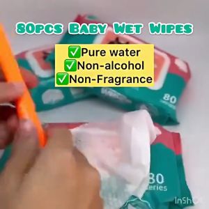 20 Packs Wipes for Baby Organic Baby Wipes 80pcs Per Pack Wet Wipes Hypoallergenic (Non-Alcohol)