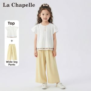 puella kids | Summer New Thin Fashion Girls Outfit Set