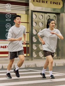 เสื้อยืดแขนสั้นพิมพ์ลาย Lushisi ทรงหลวม โพลีเอสเตอร์ ฤดูร้อน 2024 ทรงหลวม สวมใส่สบาย ระบายอากาศได้ดี เสื้อยืดลำลอง