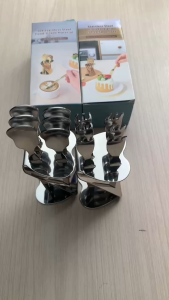 12pieces Stainless Steel Fruit Fork & Dessert Coffee Spoon Utensil Set with stand
