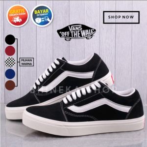 Sepatu Vans Pria/Wanita Sepatu Sekolah Gratis Ongkir Bonus Alas Kaki