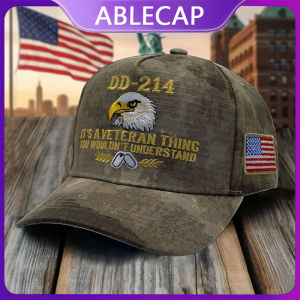 ABLECAP 2026 DD-214 Veteran Army Baseball Cap Adjustable Embroidered Eagle Patriotic Hat Perfect Veterans Day Gift for Soldiers