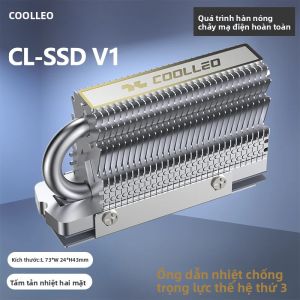 COOLLEO CL-SSD V1 M.2 2280 NVMe SSD Tản Nhiệt Nhôm Tản Nhiệt Với AGHP HeatPipe Cooler Hoàn Toàn Mạ Điện Reflow Hàn
