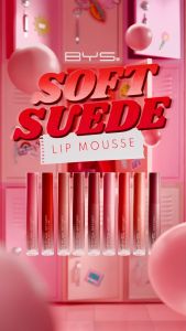 BYS Soft Suede Lip Mousse | Comfortable Matte Lips | Soft Silky Cream Formula | Intense Pigment | Blurring Gradient Finish | 9 Shades | Cruelty-Free & Vegan