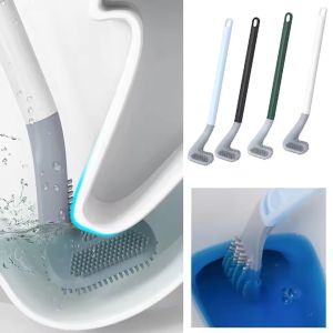 Uốn cong lau chùi nhà vệ sinh cao su mềm bàn chải Golf đầu móc tường phòng tắm treo tay cầm dài ngồi xổm sạch hơn hộ gia đình WC khoảng cách Remover vệ sinh phụ kiện phòng tắm