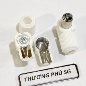 Đầu cắm cáp Tivi đầu cắm Tivi / Chuẩn Anten - RF In chất liệu Nhựa Gốc Vuông 90 độ