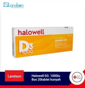 Halowell Vitamin D3 1000iu Box Isi 20 Tablet