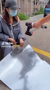 Adaptor Mesin Bor Jadi Gunting Pemotong seng Plat Besi