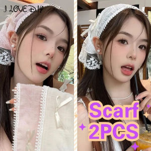 1/2Pcs Spring Lace Triangle Hair Scarf Scarf Headscarf Elegant Headwear for Girl Y2K Jewelry INS Bandana Women Head Coverings