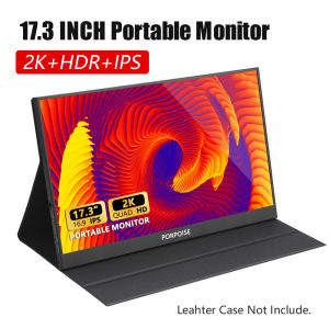 17.3 inch Portable Monitor USB C 1080P 2K IPS LCD Monitor Laptop Second Display Screen for Computer Mac Phone Xbox Switch PS4