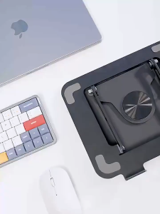 Upgrade 360° Metal Rotating Laptop Stand Foldable Laptop Stand Adjustable Foldable Tablet Stand 10-17 inches Devices