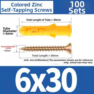 GUWANJI | Plastic Expansion Pipe and Screw Set 6/8/10mm