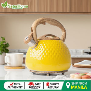 3L Whistling Kettle Yellow Stainless Steel Boiling Kettle Pot Teapot Camping Picnic Stove Kettle