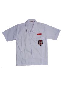 Kemeja putih lengan pendek seragam Sekolah Dasar kelas 1 s/d 6.