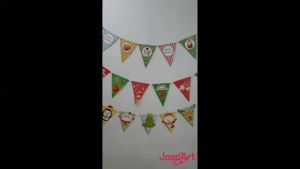 Banner Natal Garland Merry Christmas Bunting Flag Xmas