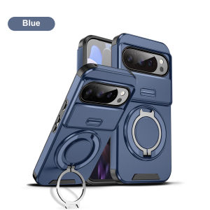 Luxury Armor Shockproof For Magsafe Case For Google Pixel 10 Pro XL 10 Pro 360° Rotating Stand Bracket Camera Protection Cover