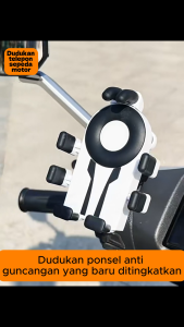【Pengiriman 24 jam】Dudukan telepon sepeda motor holderhp sepeda phoneholder motorcycle phoneholder standholder Dudukan hp Sepeda motor Stang spion