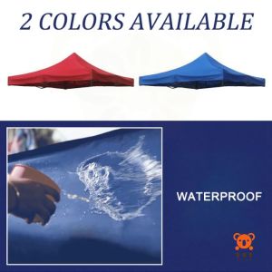 【COD】3m x 3m DURABLE PVC Tarpaulin Replacement Cover Only/ COVER ONLY / PVC MATERIAL / 100% Durable telescopic tent replacement cover replacement pop-up tent top blue red