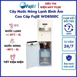 Cây nước nóng lạnh bình âm cao cấp FujiE WD6500C làm lạnh sâu bằng công nghệ block hàng nhập khẩu chính hãng bảo hành 24 tháng