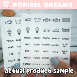 [90PCS/154PCS] Light Switch Label Transparent Sticker BUNDLE for Switches Wall Power Socket Plug Icon