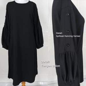 Eurigo - Uniqlo Tunik Baju Atasan Wanita Milano Muslim Tangan Balon  / 285-6172
