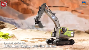 🚜 HUINA 1661 RC Excavator 1/18 | 📡 13CH 2.4GHz Remote Control Digger | ⚙️ Semi-Alloy Metal | 💡 Realistic Lights Sound | 🎁 Construction Toy Gift Boy | 🇲🇾 Kereta Kawalan Jauh Jengkaut | 📦 Ready Stock MY