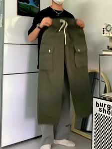 celana cargo pria hijau celana pinggang karet pria ankle pants pria tebal Celana panjang cowok keren celana lurus highwaist celana remaja celana gombrang pria Celana harem pria import Celana olahraga jogger premium