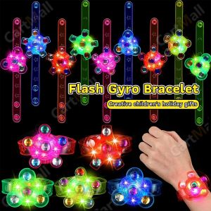 Light Flash Bracelet Toys Rotating Gyro Watch Kids Gift