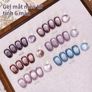 Set 6 chai sơn gel tone màu TÍM TRẦM XEIJAYI chai sơn 15ml tặng kèm bảng màu