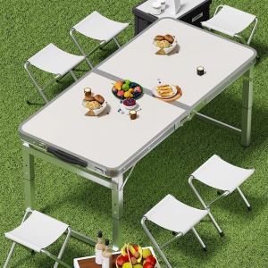 KE โต๊ะปิกนิค โต๊ะปิกนิก โต๊ะพับได้ โต๊ะสนาม อลูมิเนียม 20x60x70CM Portable Folding Table โต๊ะพับแคมป์ปิ้ง โต๊ะพับพกพา