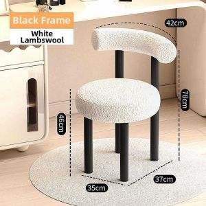 Luxury Makeup Chair for Vanity Bedroom Closet Nail Salon Customer