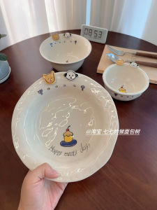 Đĩa Sứ Hình Chú Chó Dễ Thương Đồ Ăn Sáng Đĩa Đựng Súp Đĩa Đựng Cơm Đĩa Đựng Salad Đồ Dùng Ăn Uống Đồ Dùng Ăn Uống Đĩa Sứ Hình Chú Chó