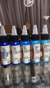 หมึก Eternal Ink Tattoo เฉดสีฟ้า หมึกสีคุณภาพดี