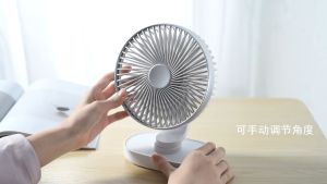Quạt Tích Điện Dùng Liên Tục 8 Tiếng 4 Chế Độ Gió Quạt Mini Để Bàn D77 Tích Hợp 2 Cổng Sạc Quạt Bàn Sạc Pin 4000mah Xoay 360 Độ Không Gây Ồn