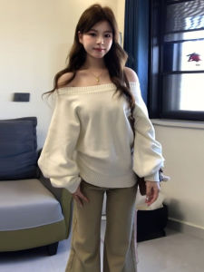PEIXI | White Off-Shoulder Knit Sweater