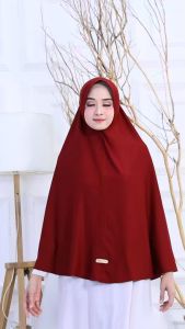Hijab Khimar Instans Khadija Syari Jumbo Size XL Spandek Jersey