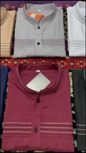 Baju Koko Bordir Mewah MH Benang Premium Lengan Pendek - Baju Koko Hitam Bordir Pria Dewasa - Baju koko pria lengan pendek bordir MH Premiumterkini Kekinian