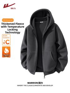 Warrior | Youth Men Fleece Thickened Hooded Jacket L